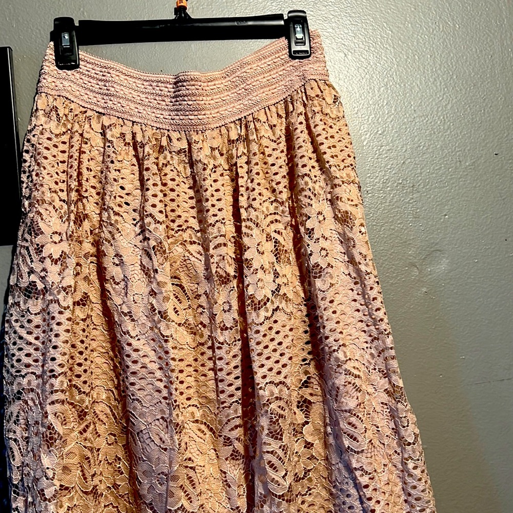Lace print skirt